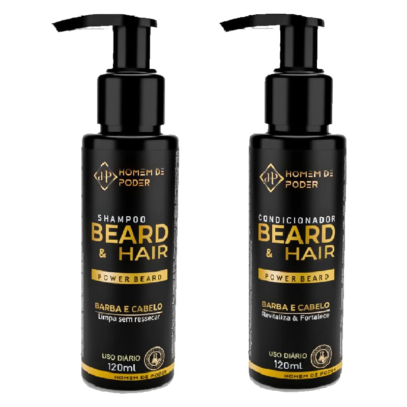 Kit Shampoo + Condicionador para Barba Homem de Poder