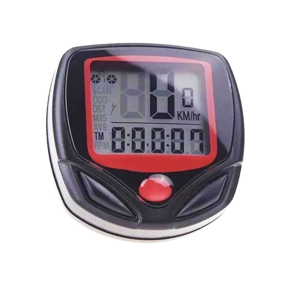 Ciclocomputador Bike Ciclismo Velocidade Relógio 15 Funções Vermelho