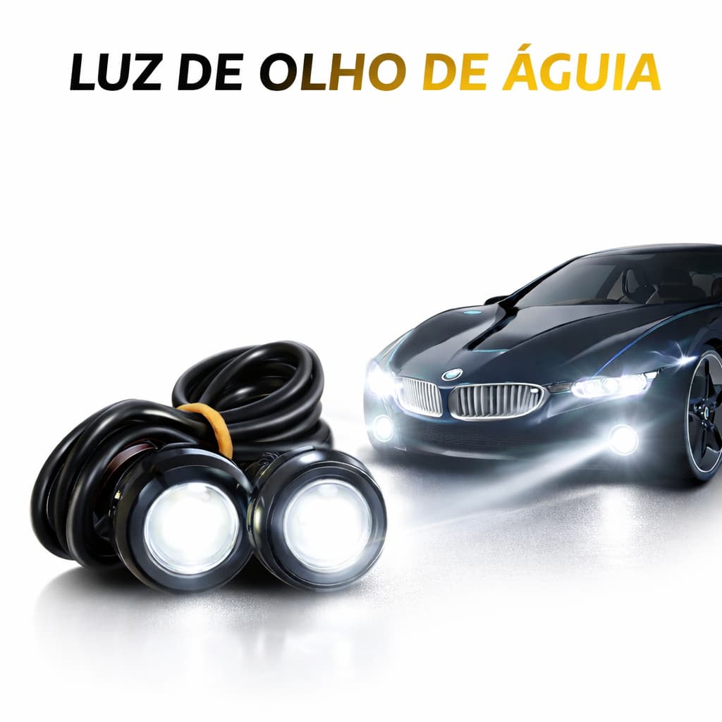 1 par Luz LED 9W Olho Águia 18/23 mm Nevoeiro Estacionamento Decorativa Multicolor Carro Motocicleta Caminhão ZEM