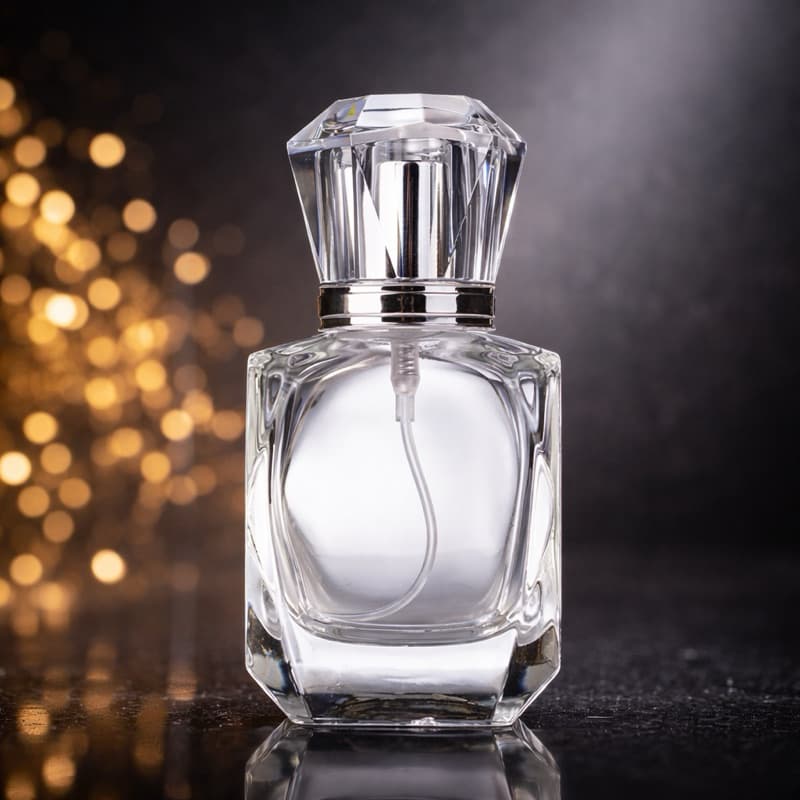 Frasco de spray de perfume vazio de vidro transparente de 30 ml