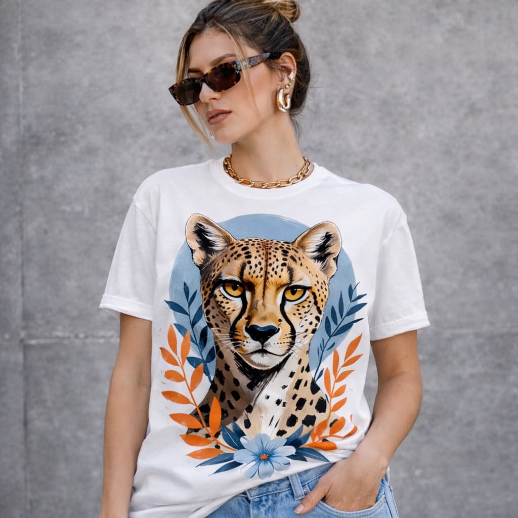 Baby Look Estampas Variadas Blusa Feminina T-shirt Básica Dia Dia Confortavél