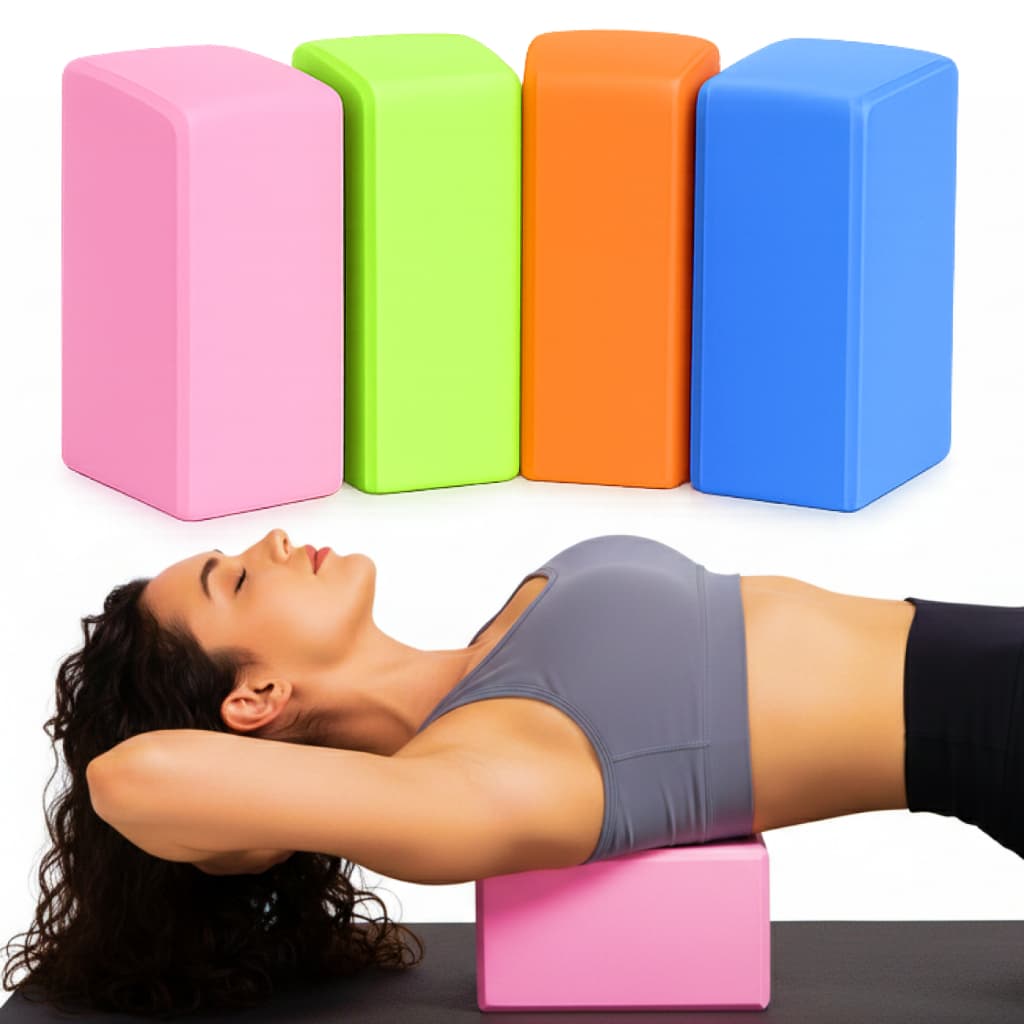 Kit 4 Bloco De Yoga Pilates Exercícios Meditação Alongamento