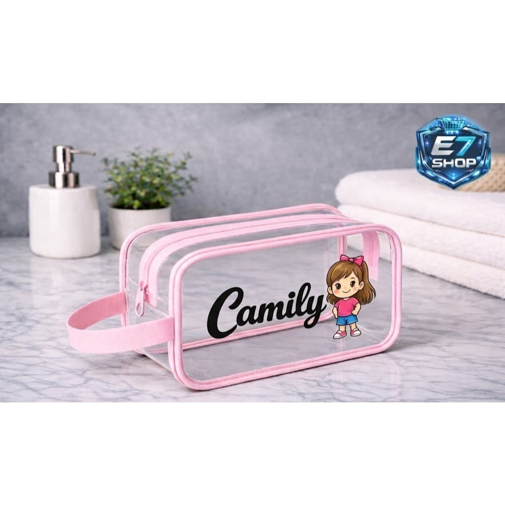 Necessaire PERSONALIZADA 23x15 escrevemos o que desejar em DTF