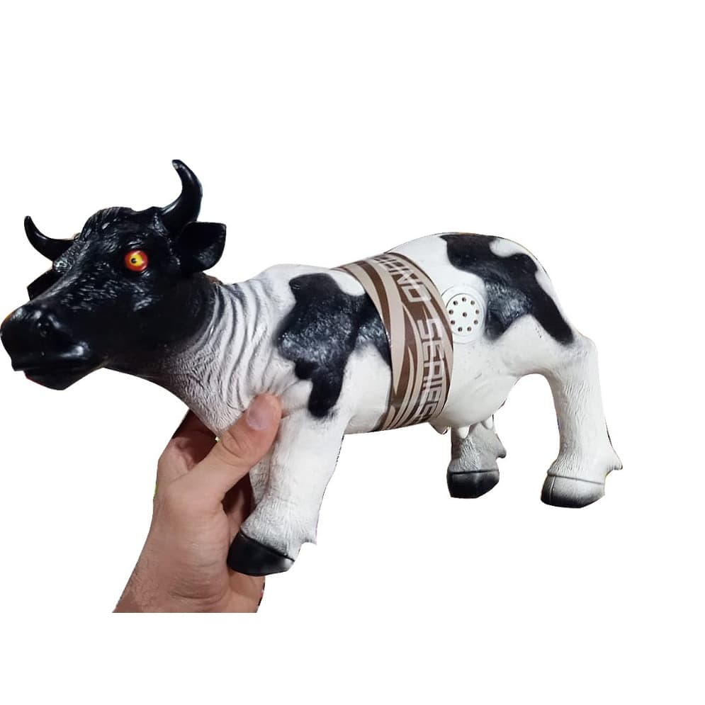 Brinquedo Infantil Animal Fazenda Sítio Vaca Malhada Com Som grande