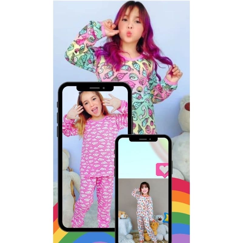 Pijama Infantil Menina Roupa de Dormir Pijama Menina