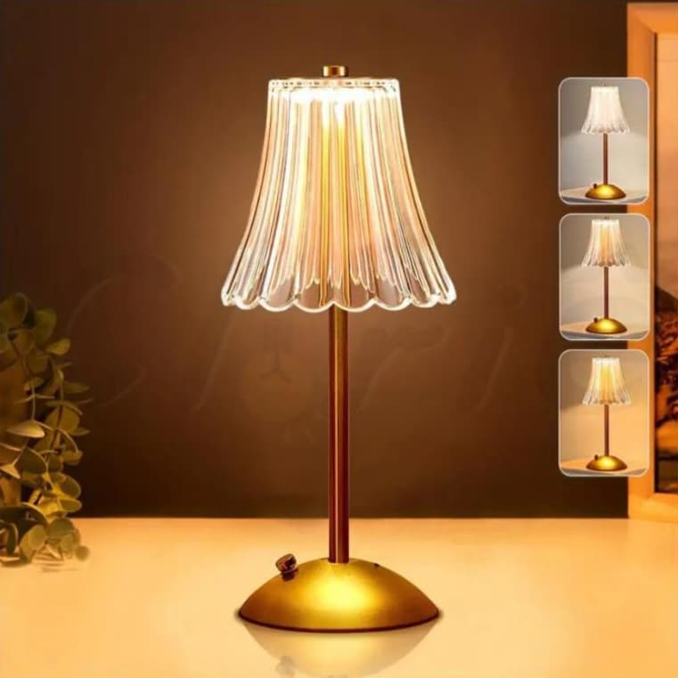 Luminária de Mesa USB Abajur LED 3 em 1 Luz Quente, Fria e Neutra Decorativa e Recarregável