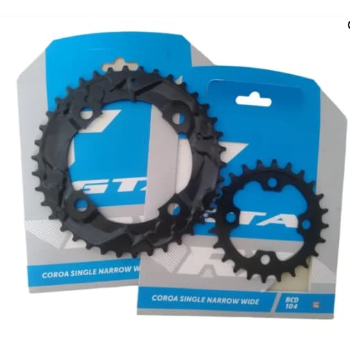 Coroa Bike Alumínio 104mm BCD para MTB, Leve e Durável