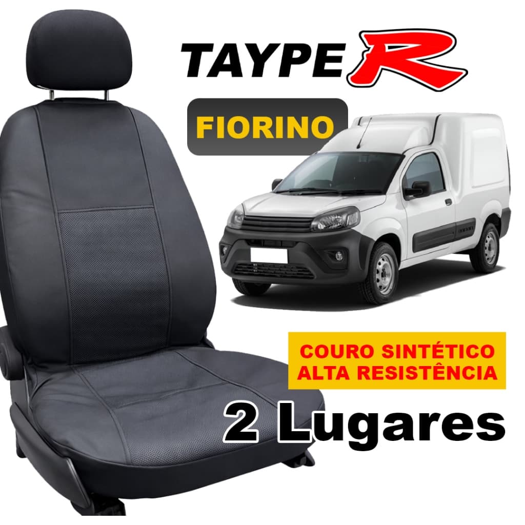 Capa de Banco Carro Fiat Fiorino Couro Courvin 2 Lugares Premium Luxo Proteção e Estilo