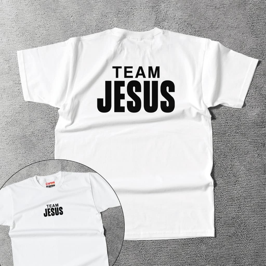 Camiseta Estampada Team Jesus Cristã Deus Evangélica Time de Jesus