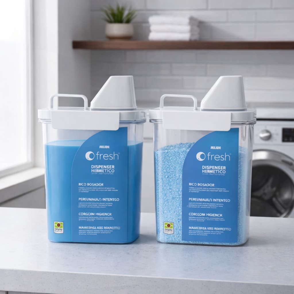 Kit 2 Dispenser Hermético 1500ml Com Copo Medidor Multiuso Alimentos Ração Sabão Organização Casa