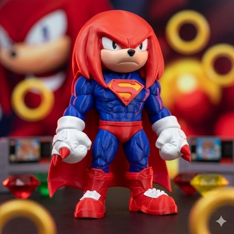 Action figure Super Knuckles - Sonic - colecionável exclusivo