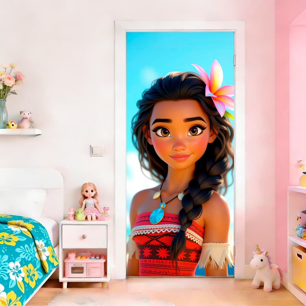 Capa De Porta Decoração Princesa do Oceano