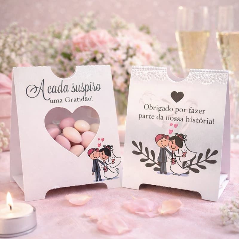10/20 Caixa Porta Recado de centro de Mesa Porta Suspiros Lembrança Criativa guardanapo  bodas de prata (Personalizado)