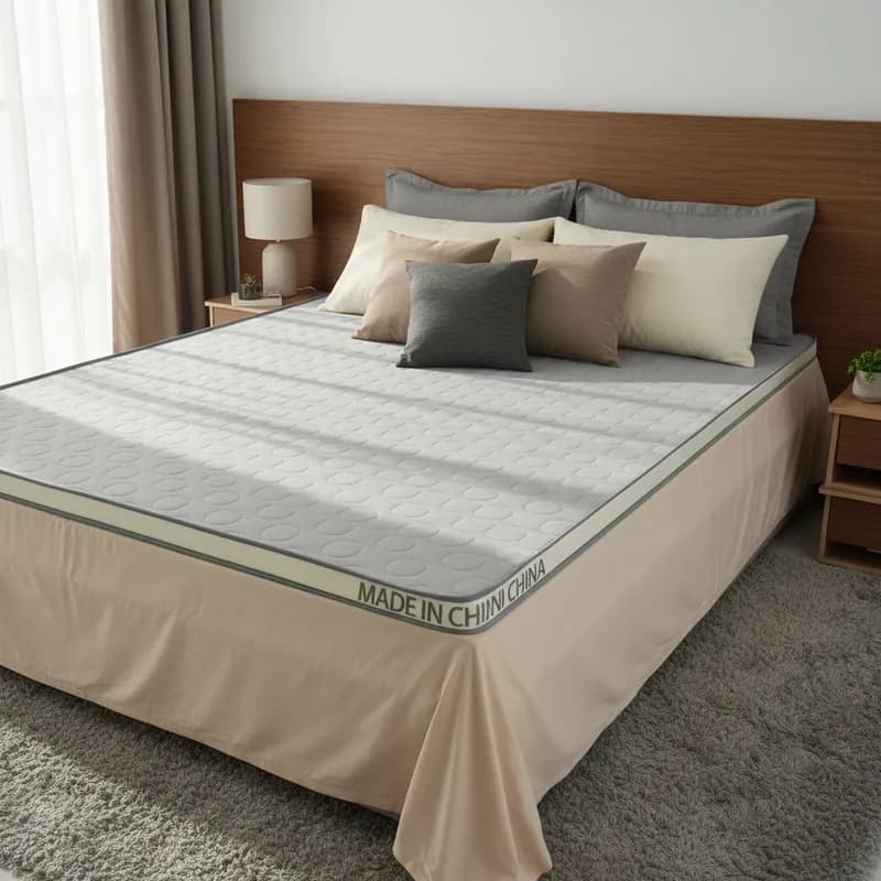 Colchão Pillow Top Cama Solteiro 200x90x5cm Espuma Premium D28 Dobrável Pratico Viagens Camping Cores Branco e Cinza