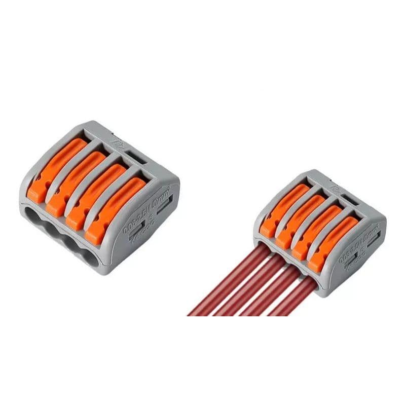KIT10 / KIT3O / KIT50 / PCS  Conector Elétrico Emenda 0,08mm-4mm  214 Original 4 vias