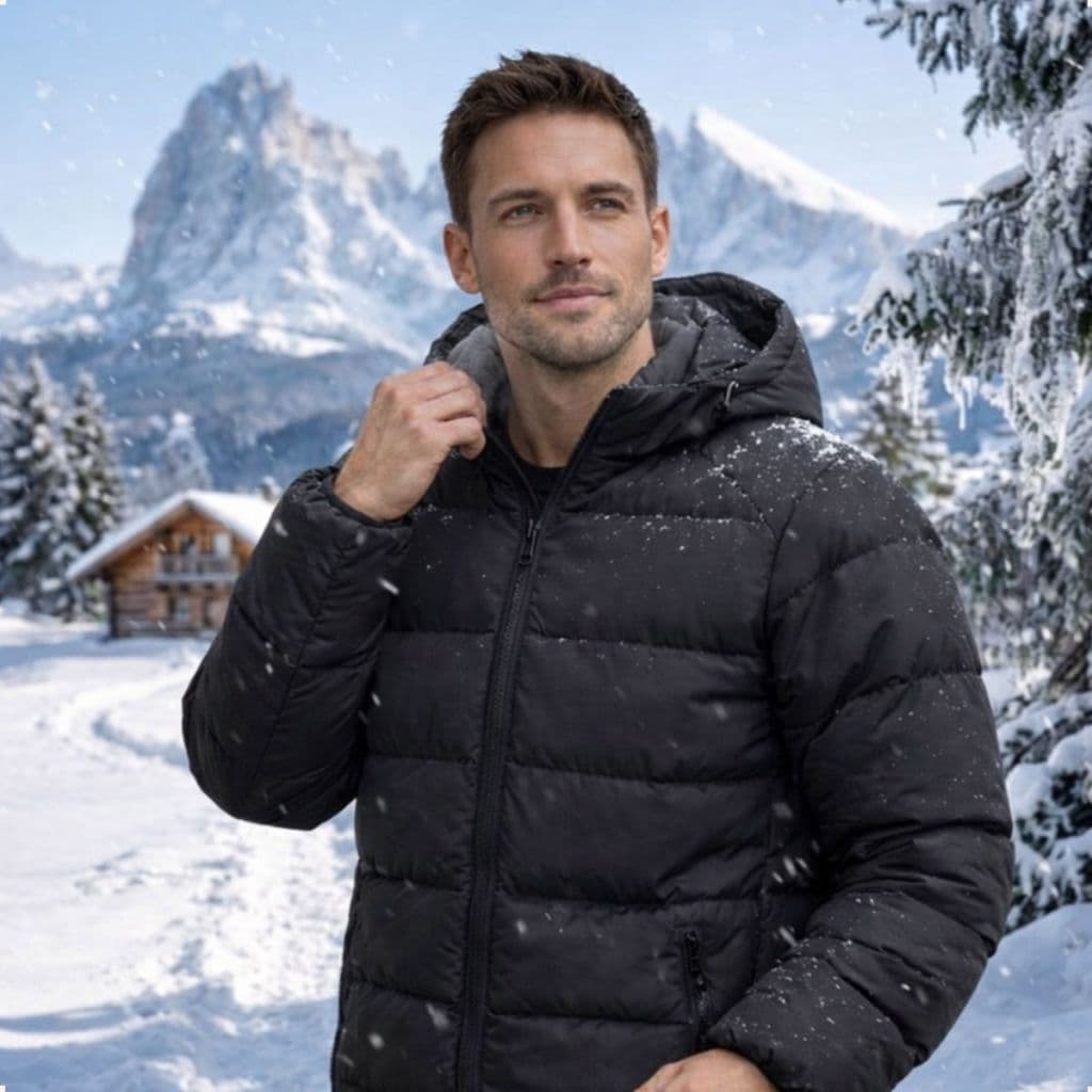 Jaqueta Puffer Bobojaco Frio Capuz Removível Masculino