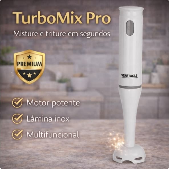 Mixer TurboMix Pro 700ml 220V Mixer Portátil Triturador Liquidificador Multifuncional Potente