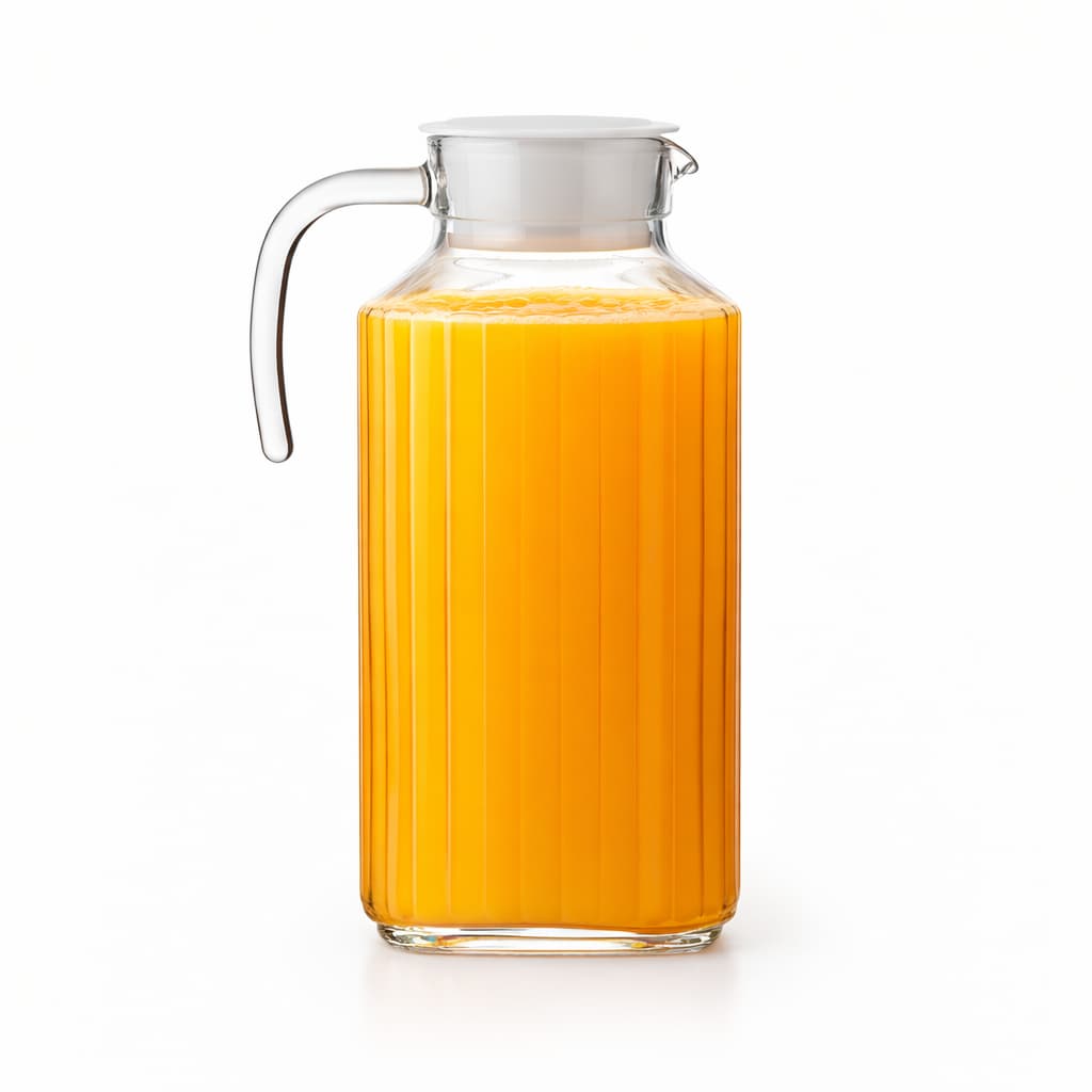 Jarra de Vidro 1,8L com Tampa e Alça Jarra para Água Suco Transparente Resistente Design Clássico