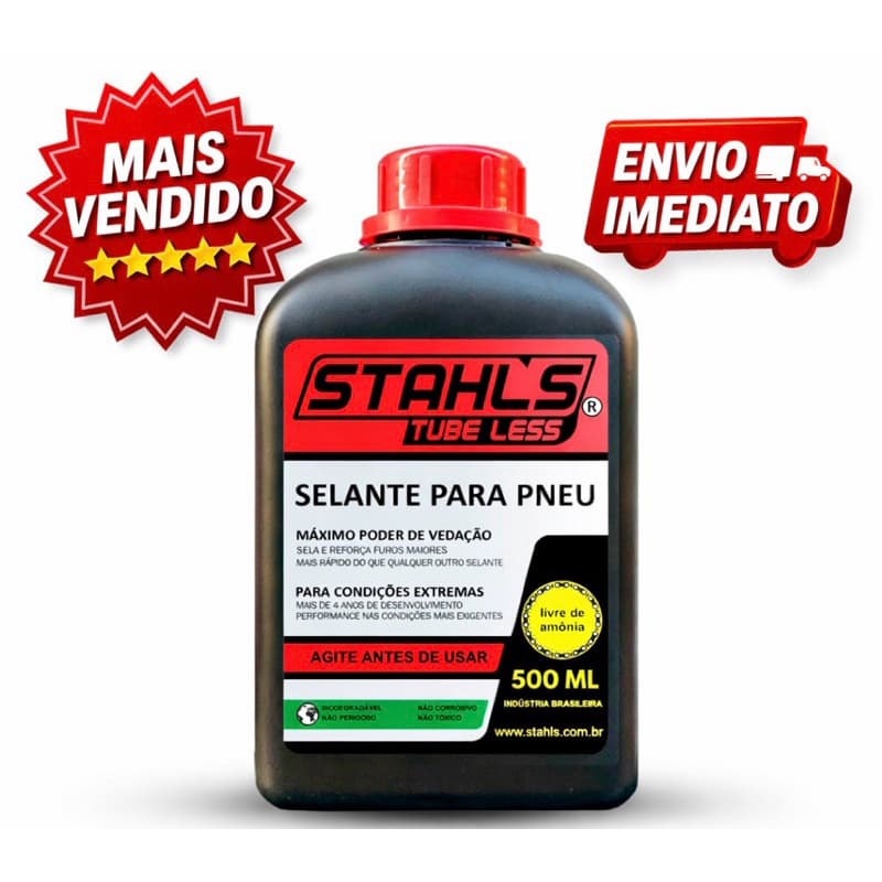 Selante Stahls Tubeless Sem Amônia 500ml – Alta Vedação e Proteção para Pneus de Bike