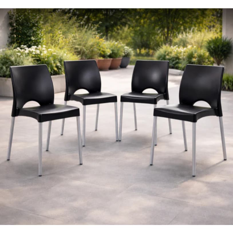 Cadeira Boston de Jantar com pés em aluminio - SALÃO
