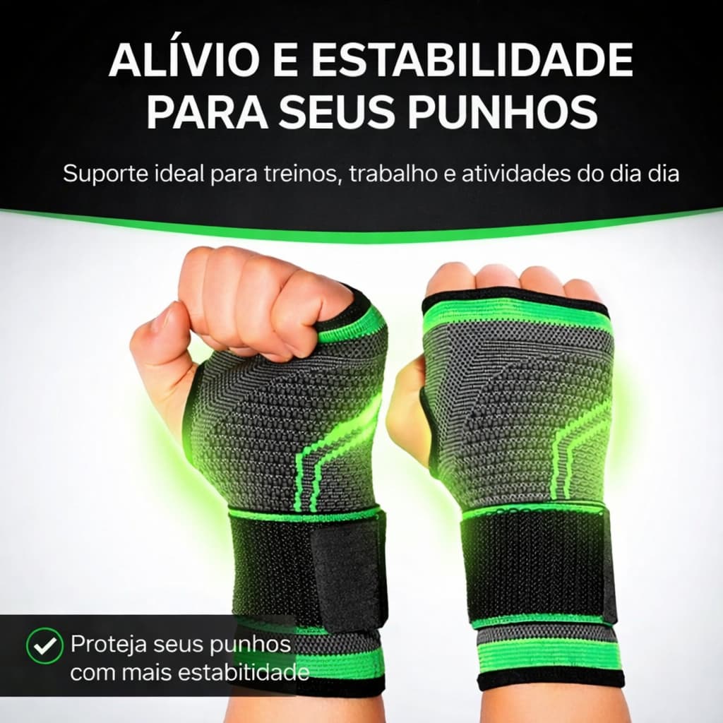 Munhequeira Ortopédica de Compressão Par Ajustável Suporte para Punho Tendinite Academia