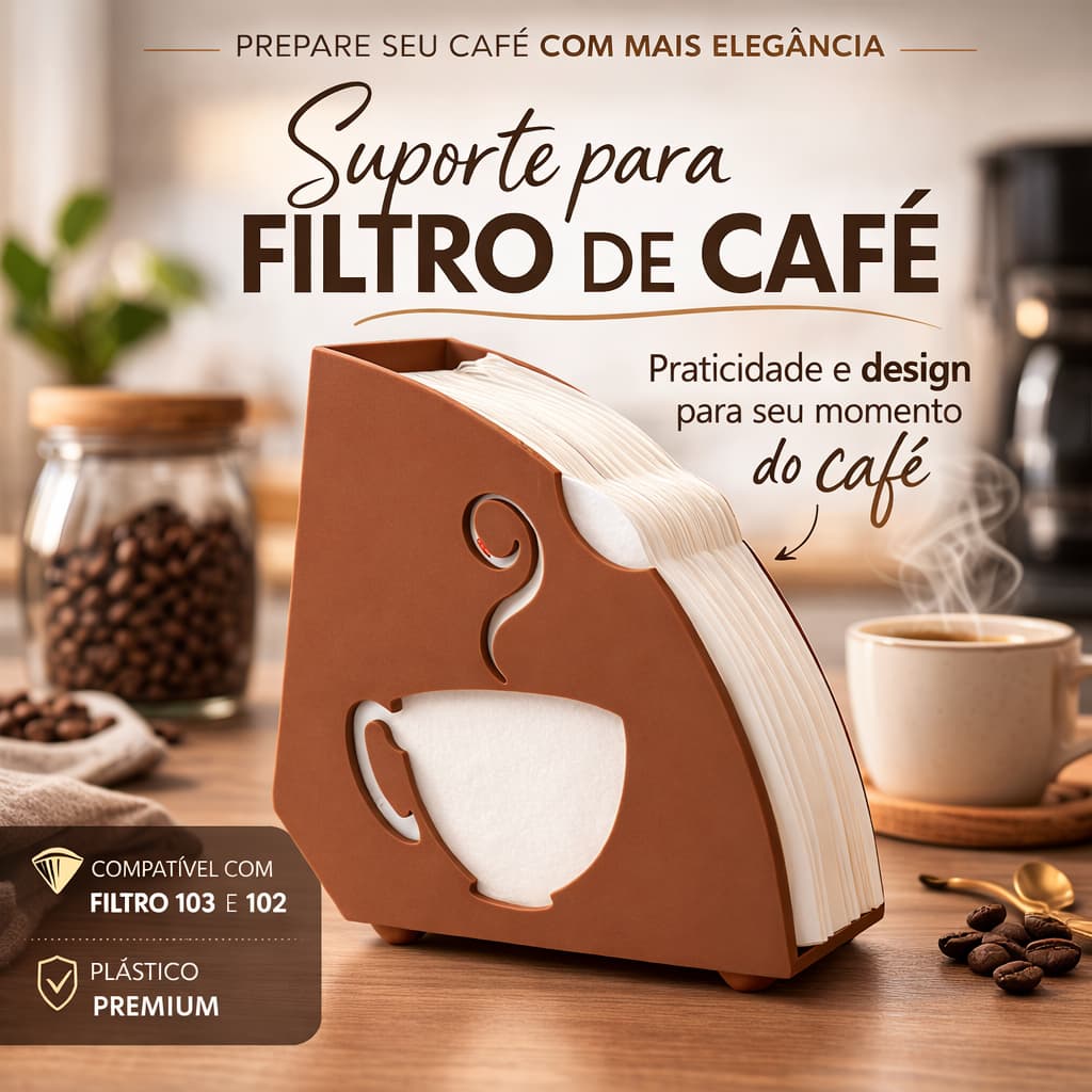 ☕ Porta Filtro de Café 102 103 104 Organizador Cantinho do Café