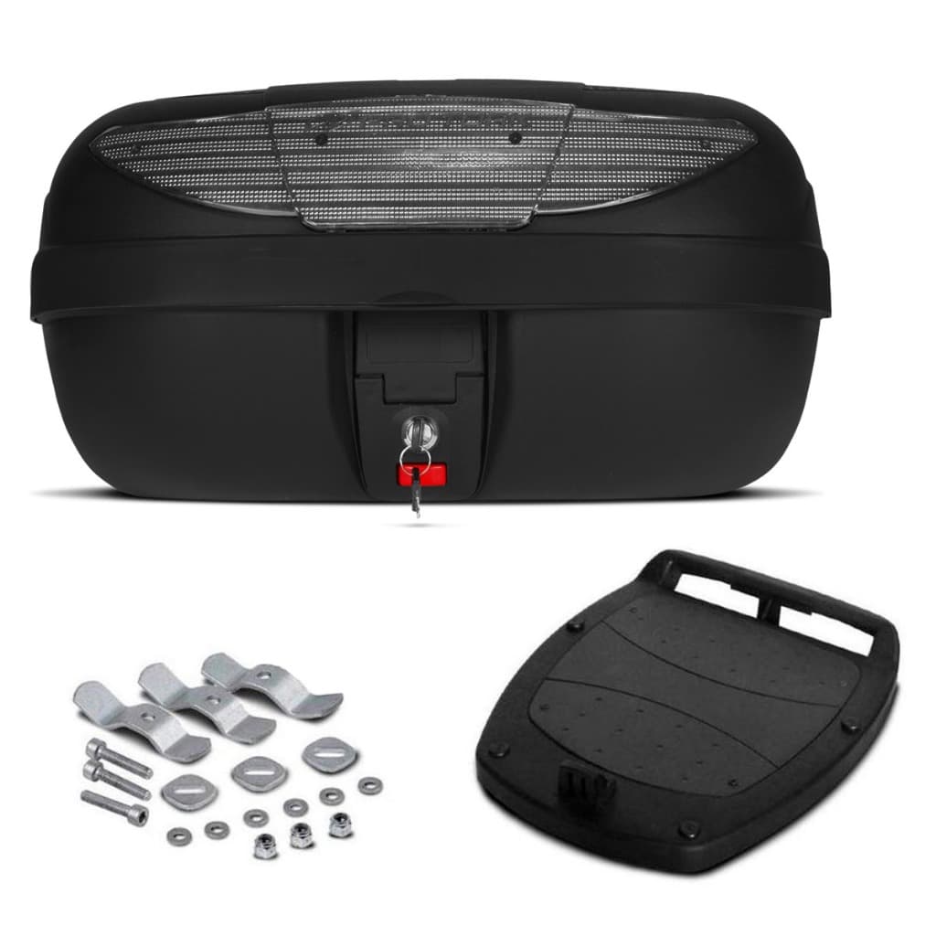 Baú Motocicleta Automotivo Para Moto Bauleto Traseiro 45 Litros com kit fixação Smart Box Pro Tork Oferta