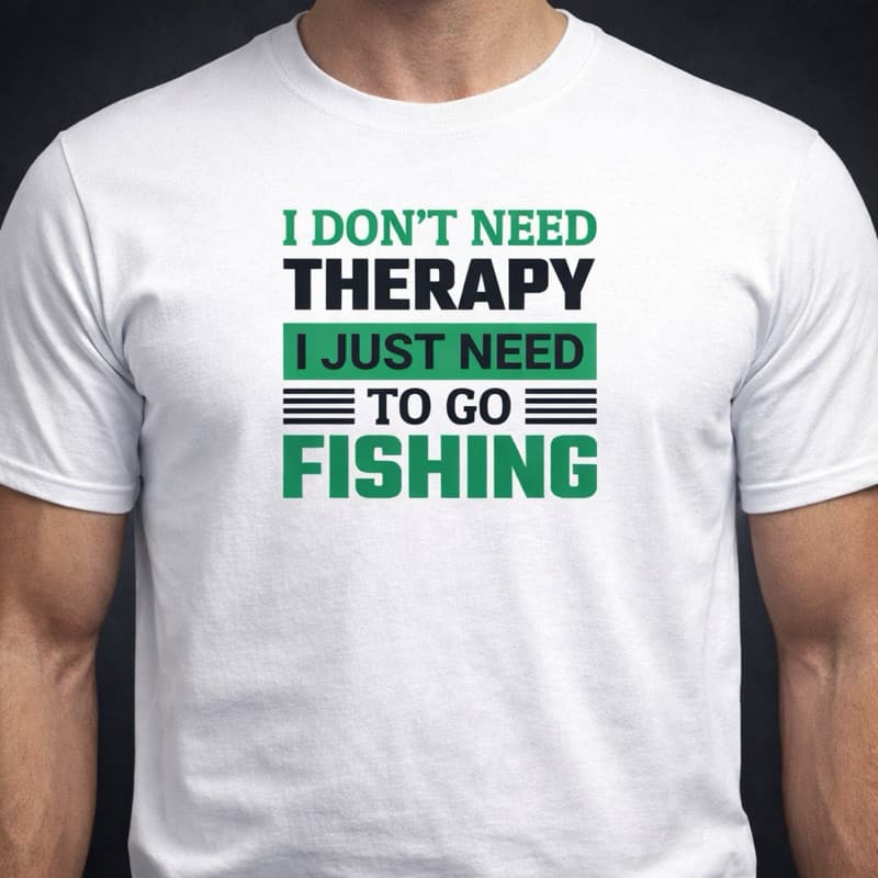 Camiseta de Pesca Masculina Feminina e InfantilI Just Need to Go Fishing | Camisa Pescador Estampada Premium