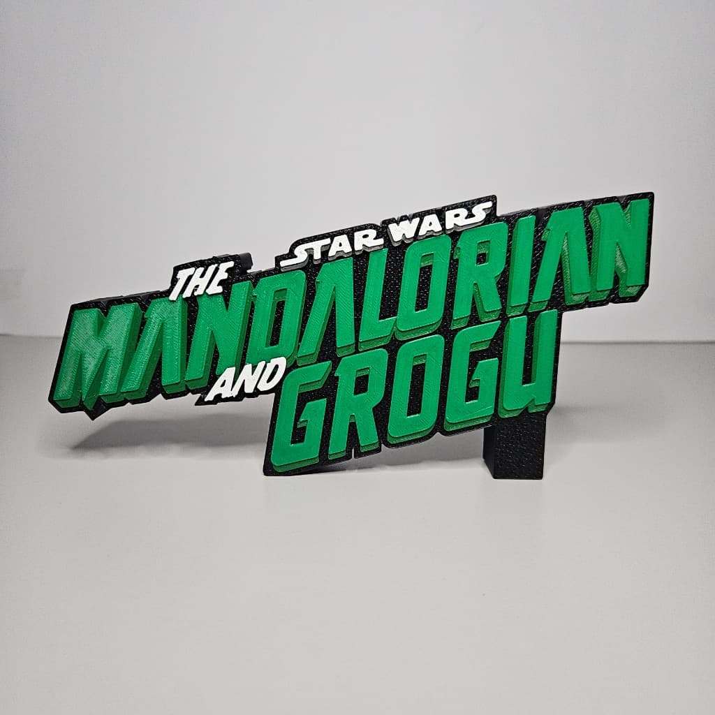 Letreiro The Mandalorian and Grogu StarWars 3D Decorativo | Logo Geek para, Quarto e Colecionadores