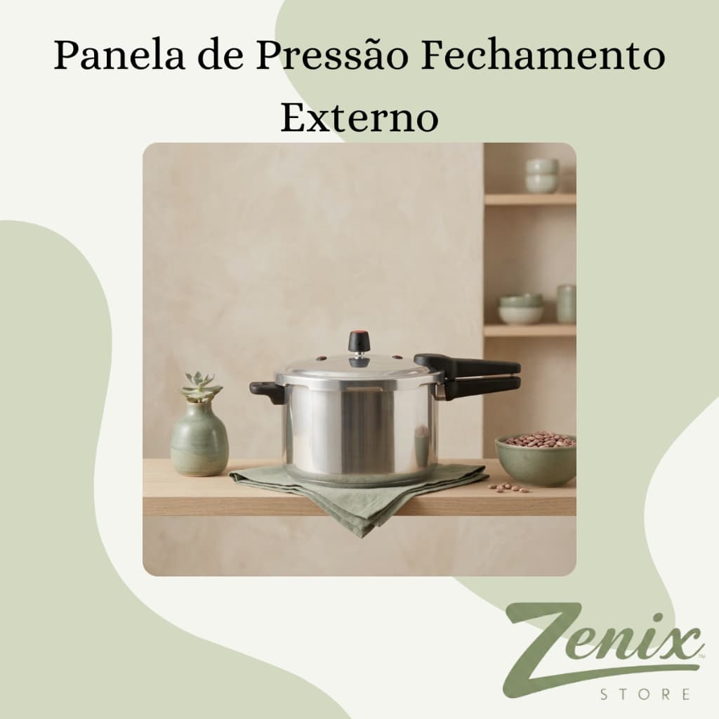 Panela De Pressão Fechamento Externo Alumínio Resistente Profissional Grande Pratica