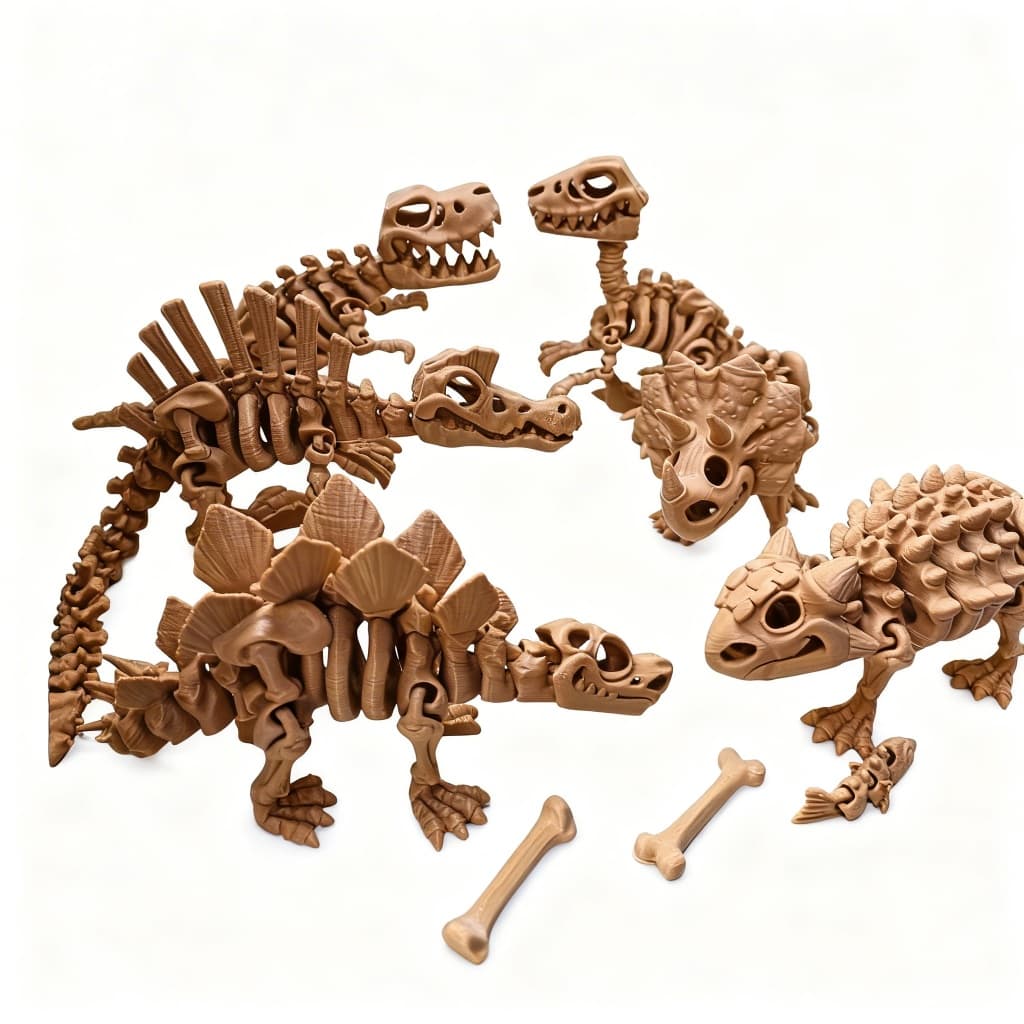 kit 6 dinossauros articulados t-rex stegossaurus triceratops velociraptor spigosaurus anquilossauros