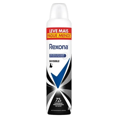 Antitranspirante Aerossol Invisible Rexona 250ml PROMOÇÃO