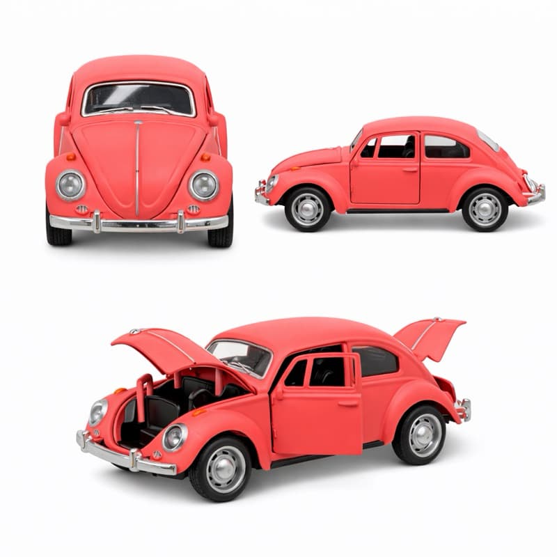 Miniatura Fusca Clássico Metal Abre Portas e Capô – Carrinho Colecionável