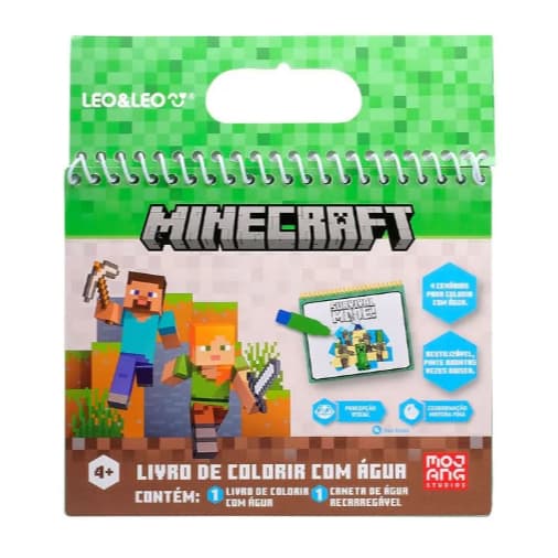 Livro de Colorir com Água Minecraft Oppbag c/ 1 un Leo&Leo