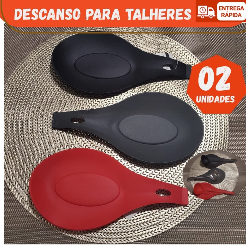 Descanso de Talher Cozinha Apoio para Colher Espátula Concha Suporte Utensílios Mesa Posta