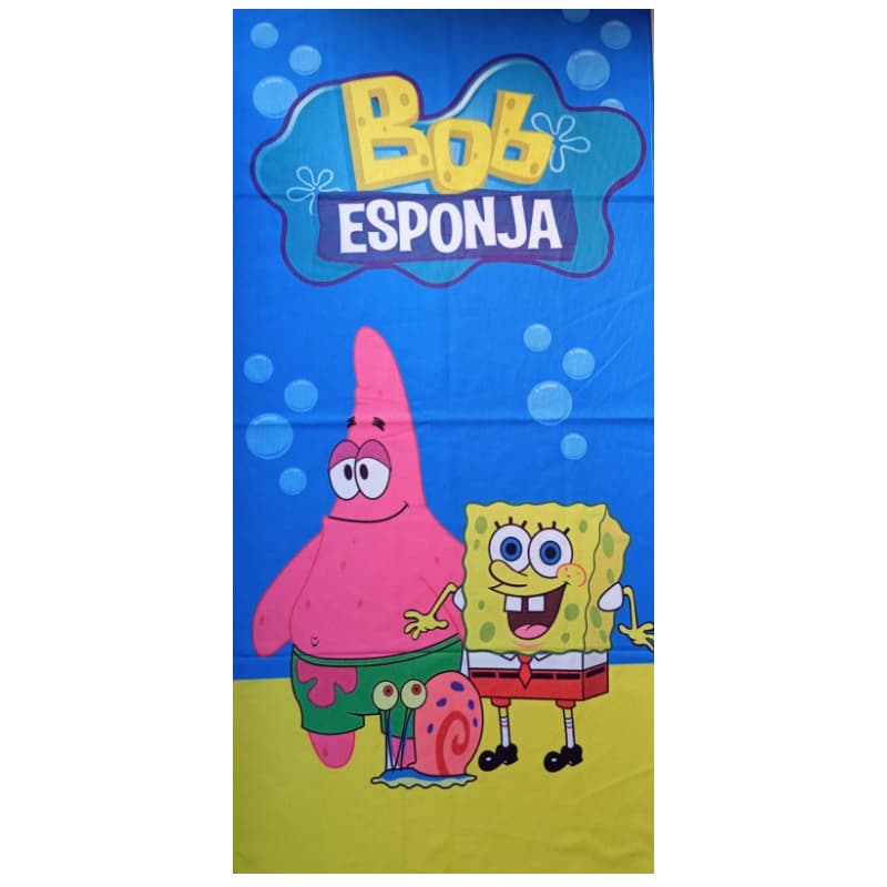 Toalha De Banho Desenho Infantil Praia Piscina Bob Esponja e Patrick