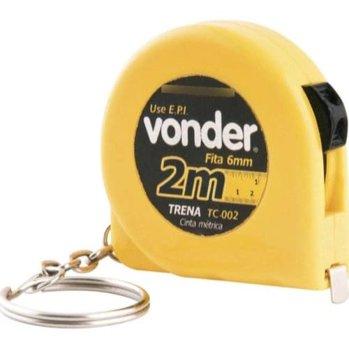 Trena Chaveiro Aço Vonder 2m - Compacta, Precisa e Portátil