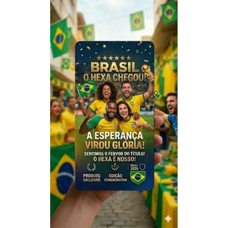 Tags Copa do Mundo 2026 Brasil Brinde para Clientes Lembrancinha Torcida Hexa Kit Atacado