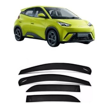 Calha Defletor de Chuva BYD Dolphin Mini 2024 a 2026 4 Portas Acrílico Fumê Ecoflex