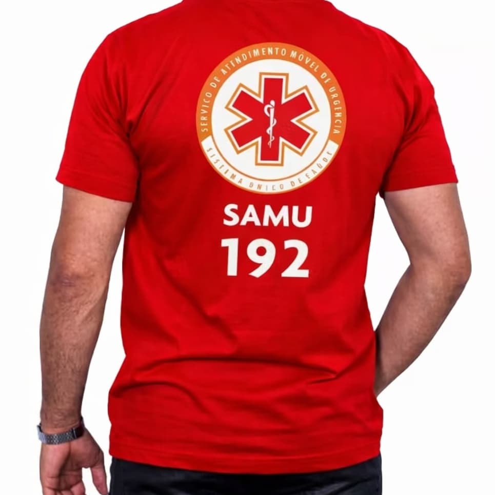 Camiseta SAMU 192 Socorrista Atendimento de Urgência Estampada Unissex Envio Rapido