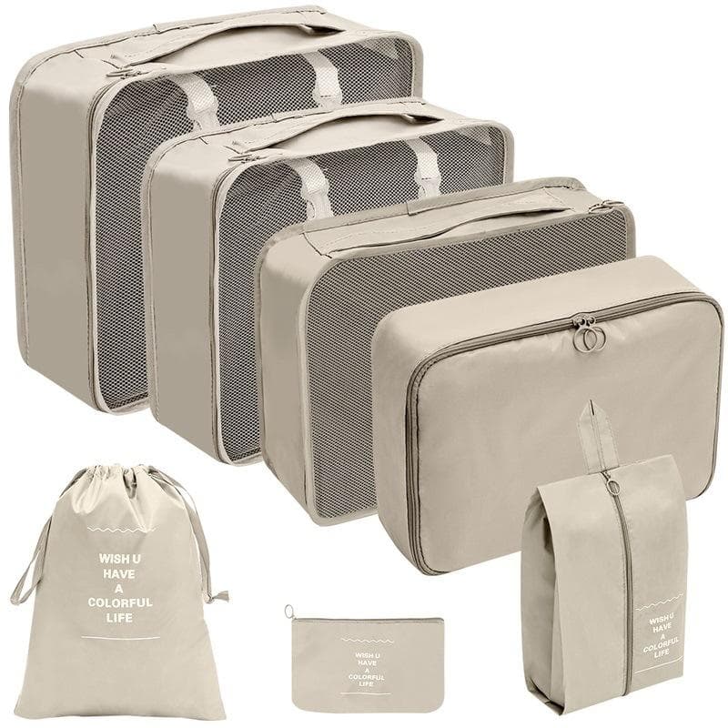 Kit 7 Pecas Bolsa Organizadoras Para Mala Roupas Bagagem Viagem