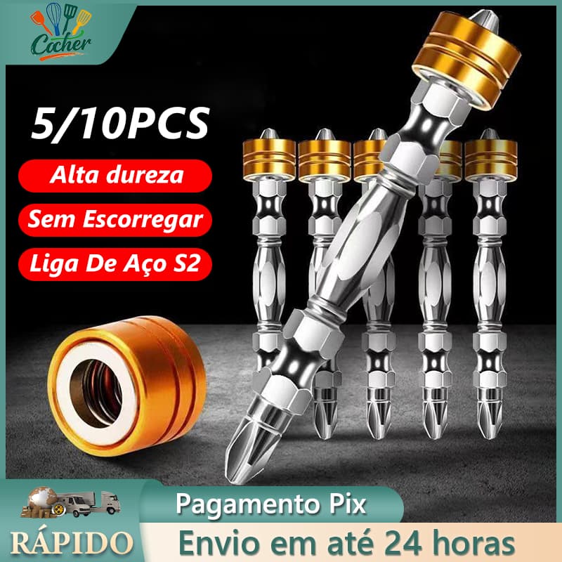 Kit C/ 10 Bits Magnético Ponteira Philips Parafusadeira Ph2 Parafusadeira e Precisão