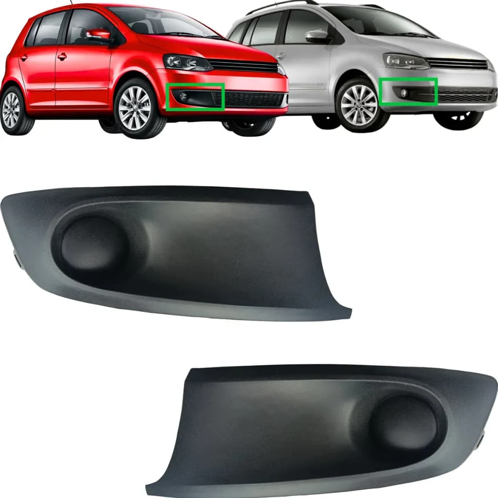 Moldura Farol Milha Fox Spacefox 2010 Á 2014 Sem Furo Milha