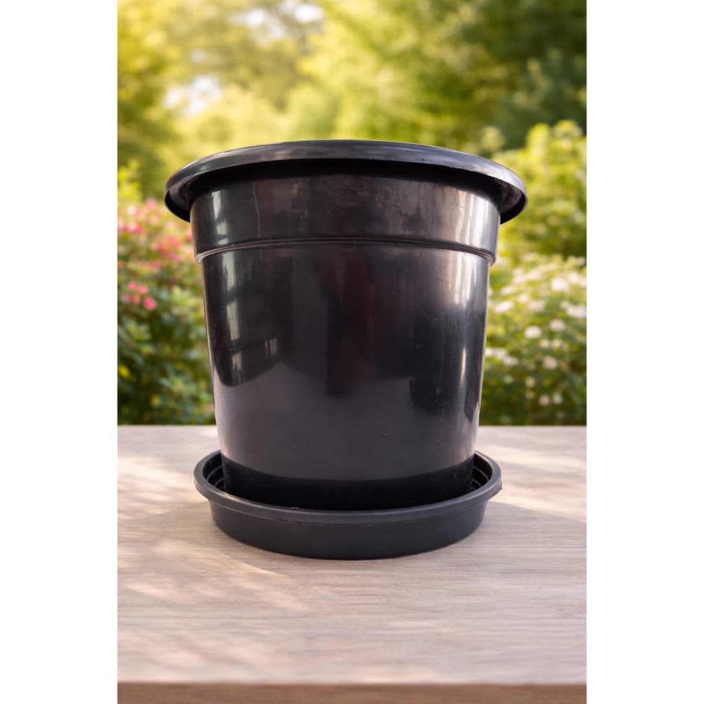 Kit 3 Vasos de Planta 12 Litros com Prato Para Plantas Cultivar Flores Jardim