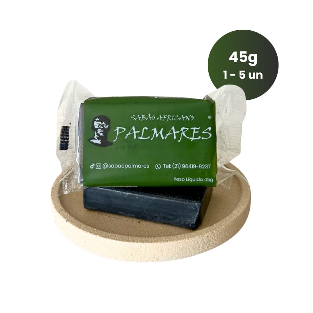 Sabão Palmares 45g de 1 a 5 un - Sabão da Costa Africano Legítimo - Limpeza Espiritual