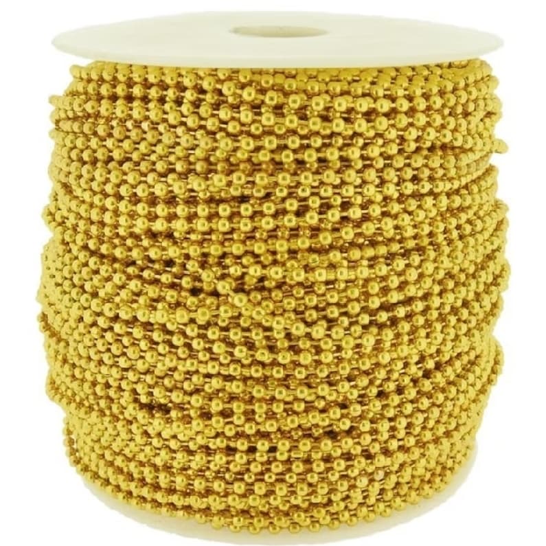 Corrente de bolinha 1.5mm com 10metros dourado