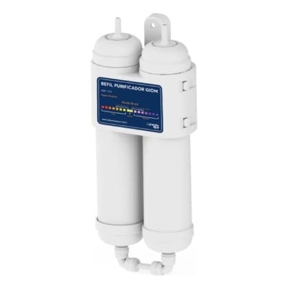 Refil Vela Purificador Planeta Água Duplo Para Purificador Giom Carvão Ativado Cor Branco