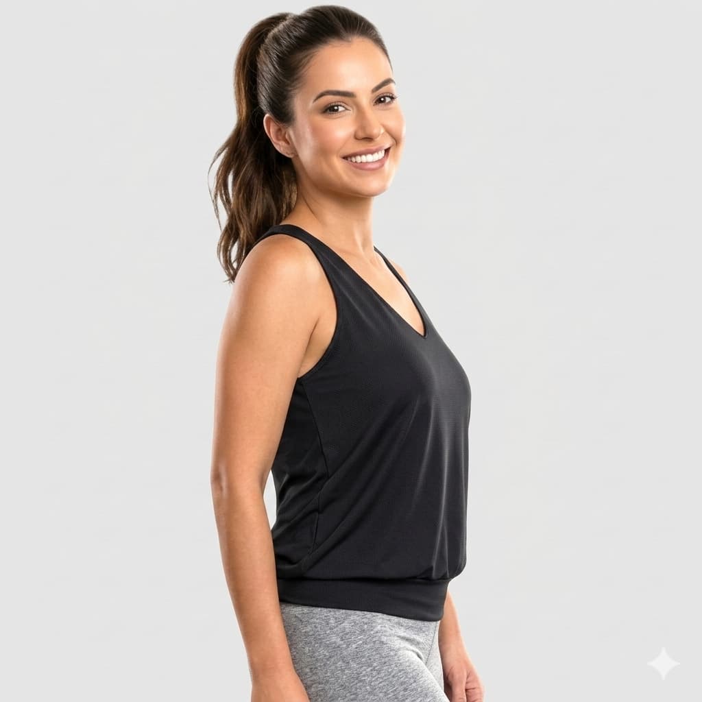 Blusa Feminina Dry Fit com Punho na Barra – Roupa| Academia e Dia a Dia