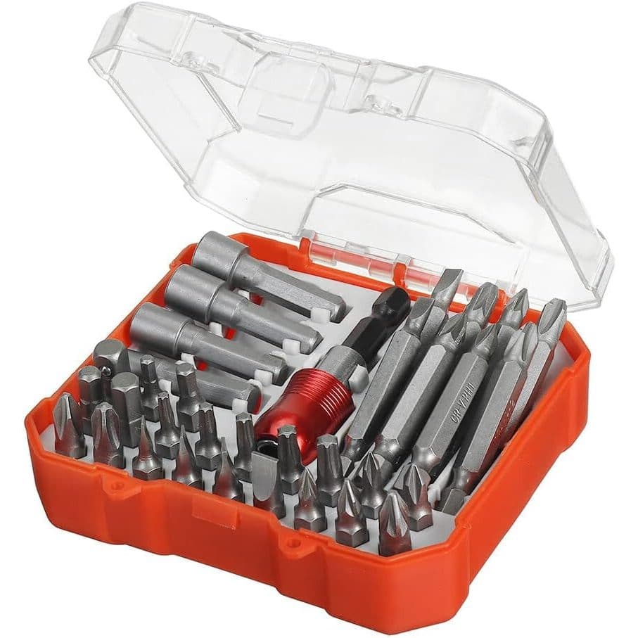 Jogo Bits Parafusadeira 34pcs Completo 1/4 Com Ponta Philips Fenda Torx Ponteira