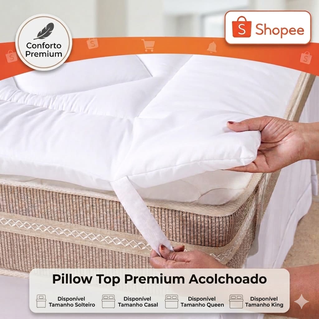 Pillow Top Cama Solteiro, Casal, Queen e King Protetor de Colchão /Conforto e Qualidade